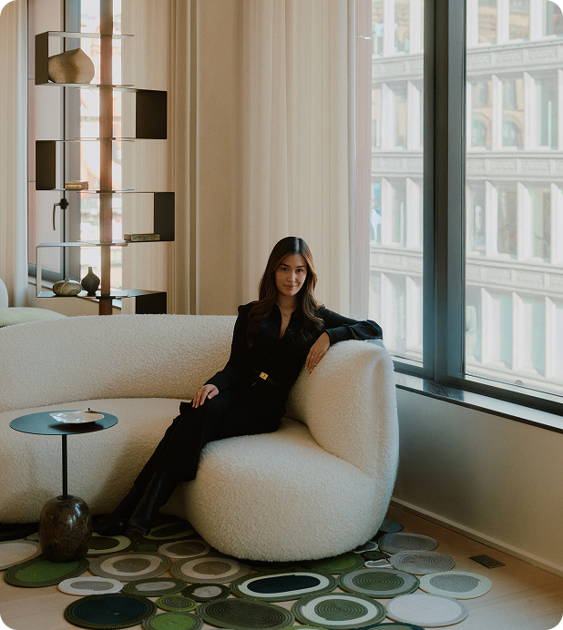Cassandra Beaudry, founder of Casa, in a New York interior she designed